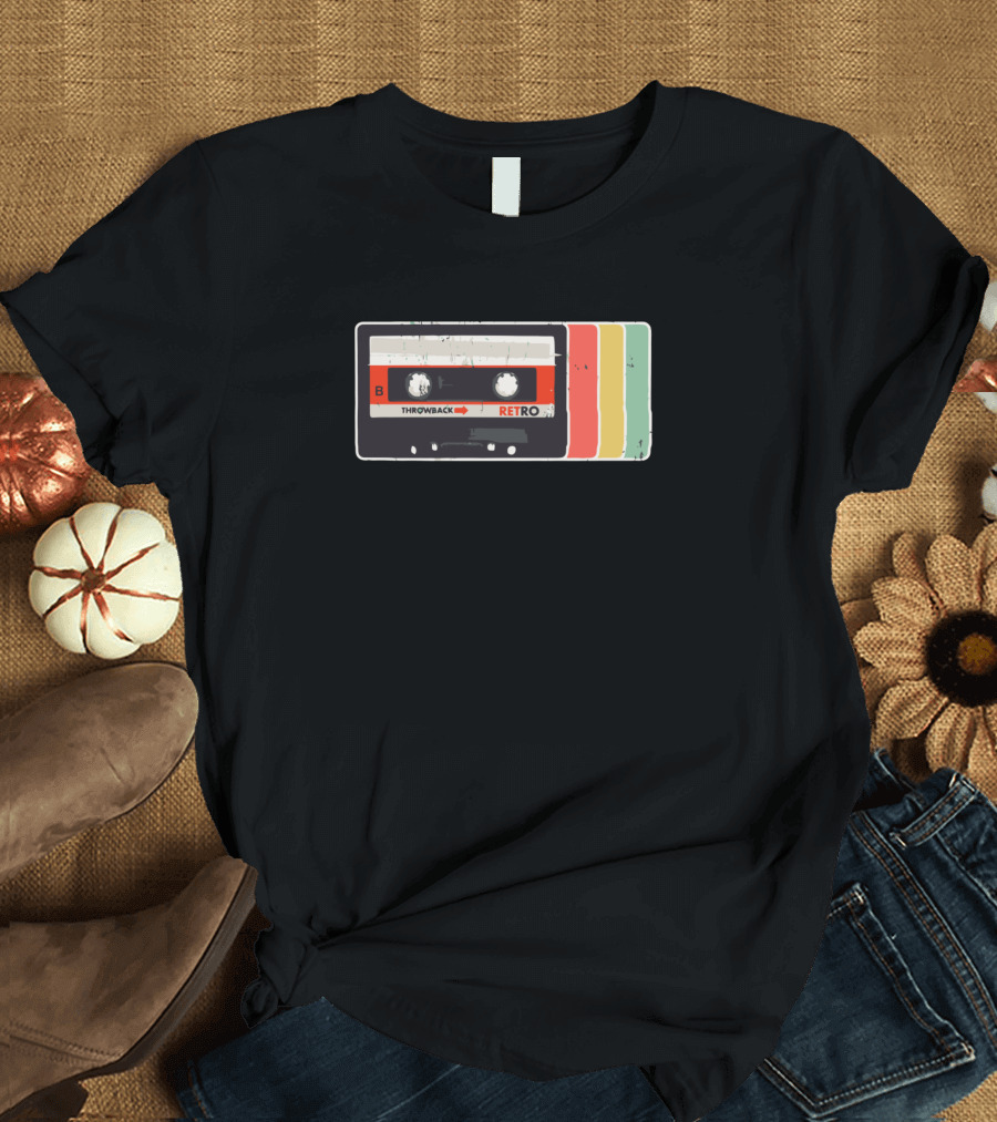 Throwback Retro Mixtape Cassette Vintage T-Shirt
