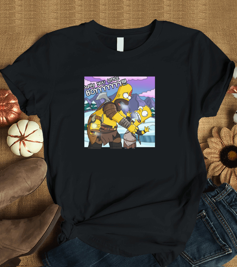 Why You Little Boyyyy Viking Style Showdown Scene T-Shirt