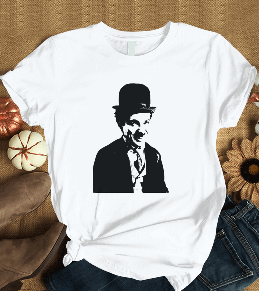 Charlie Chaplin Bowler Hat T-Shirt