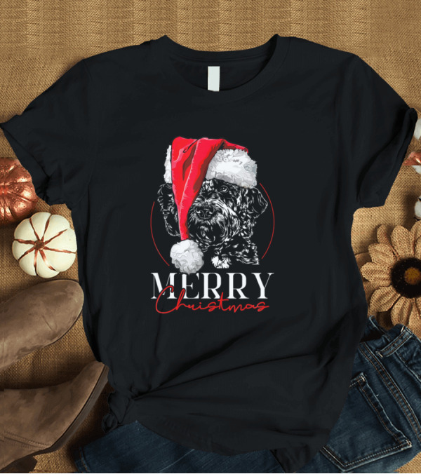 T-Shirt: Merry Christmas Funny Santa Dog T-Shirt Merry Christmas Funny Santa Dog T-Shirt