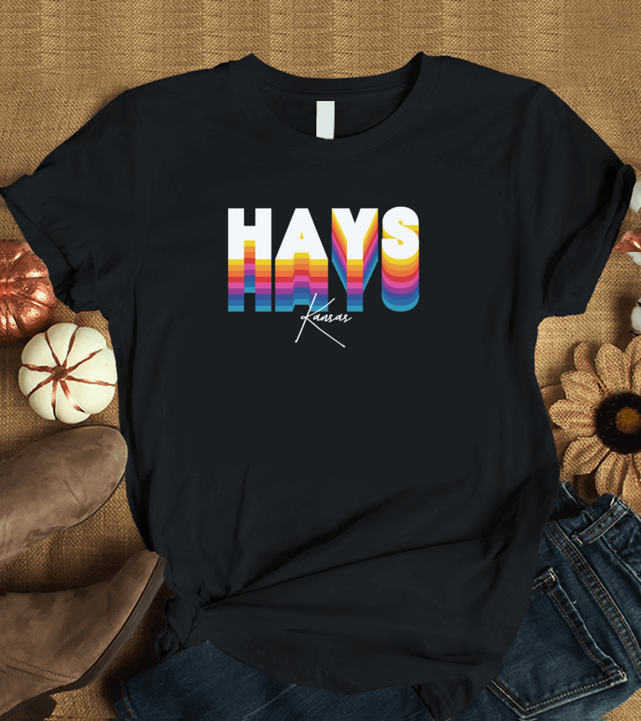 Hays Kansas Retro Vintage Clothing Custom T-Shirt