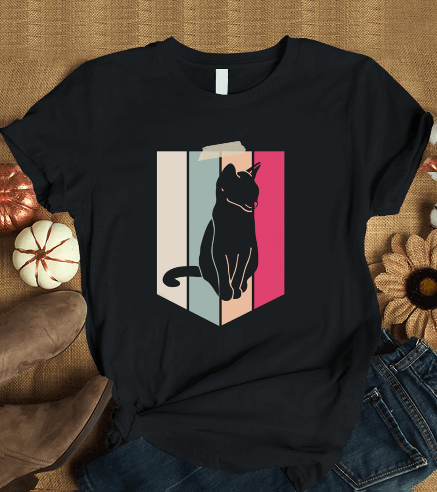 Love Is Cat Vintage Stripes T-Shirt