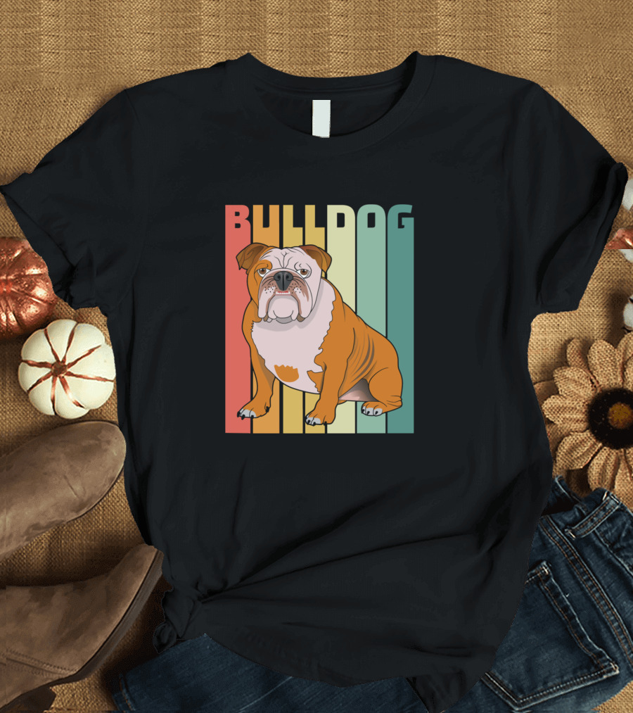 Bulldog Retro Stripe T-Shirt