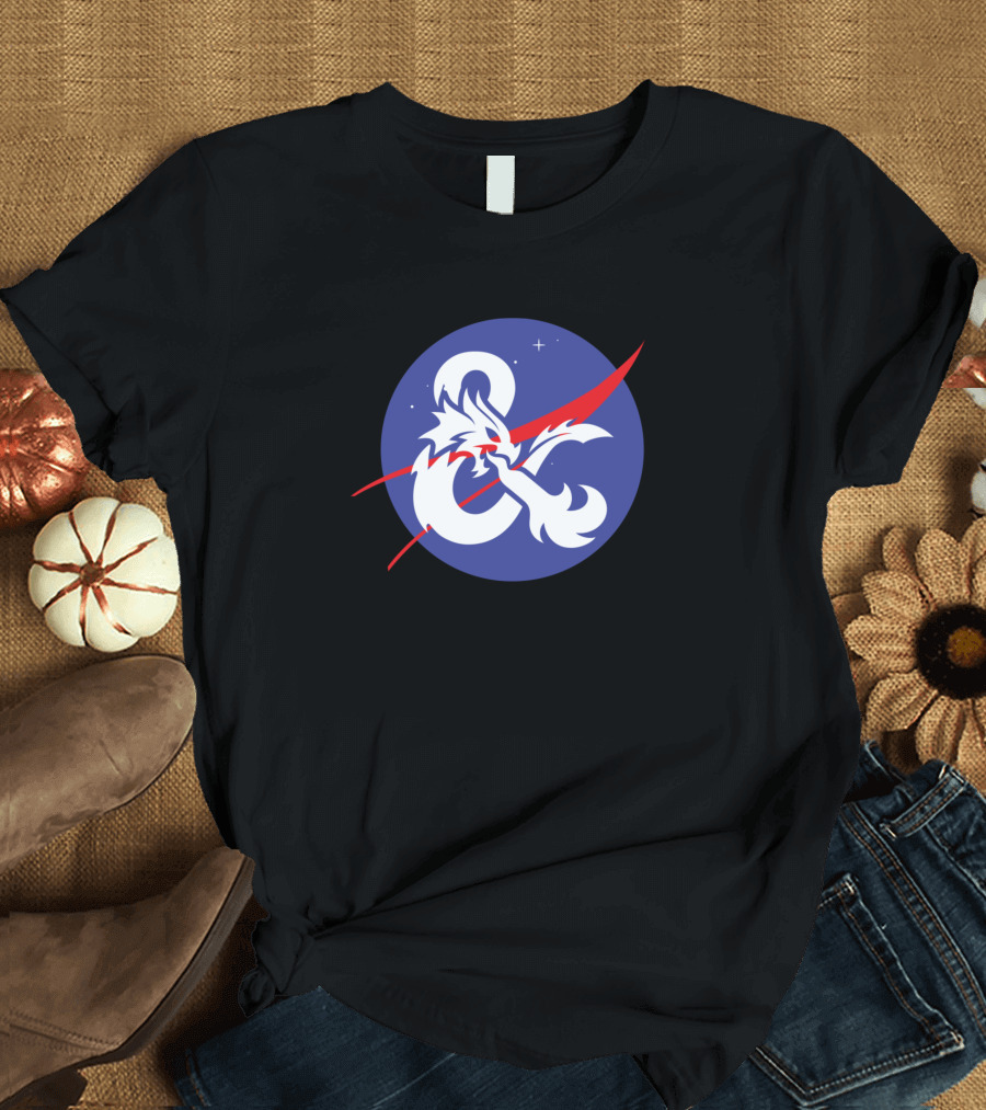 Dungeons And Dragons NASA Dragon Ampersand T-Shirt