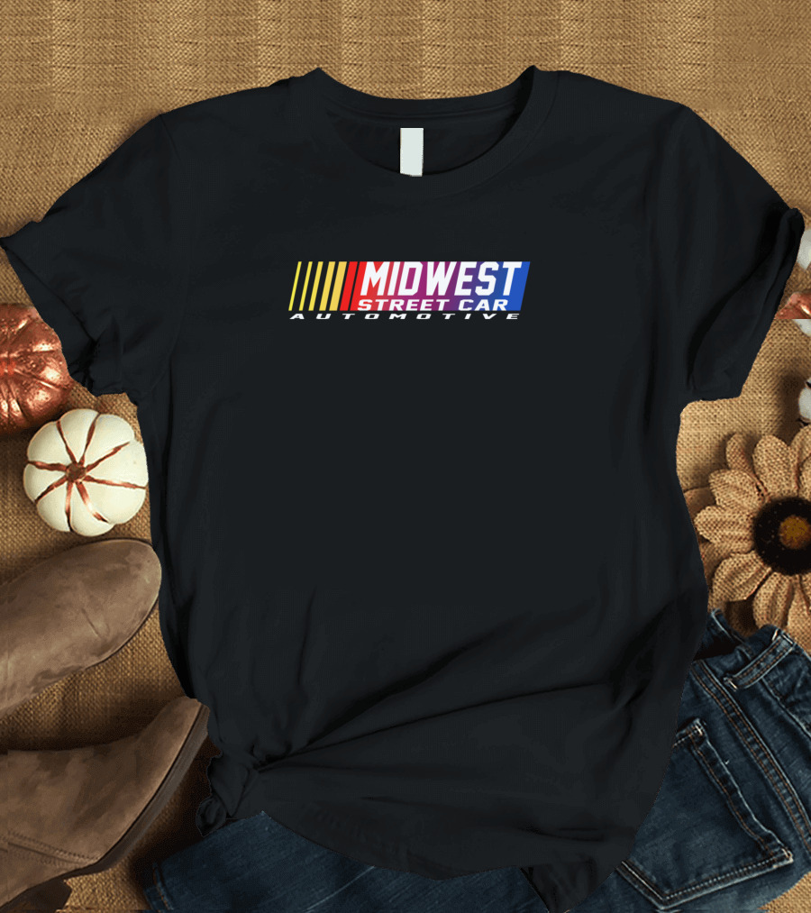 Midwest Street Car Automotive Racing Stripes T-Shirt
