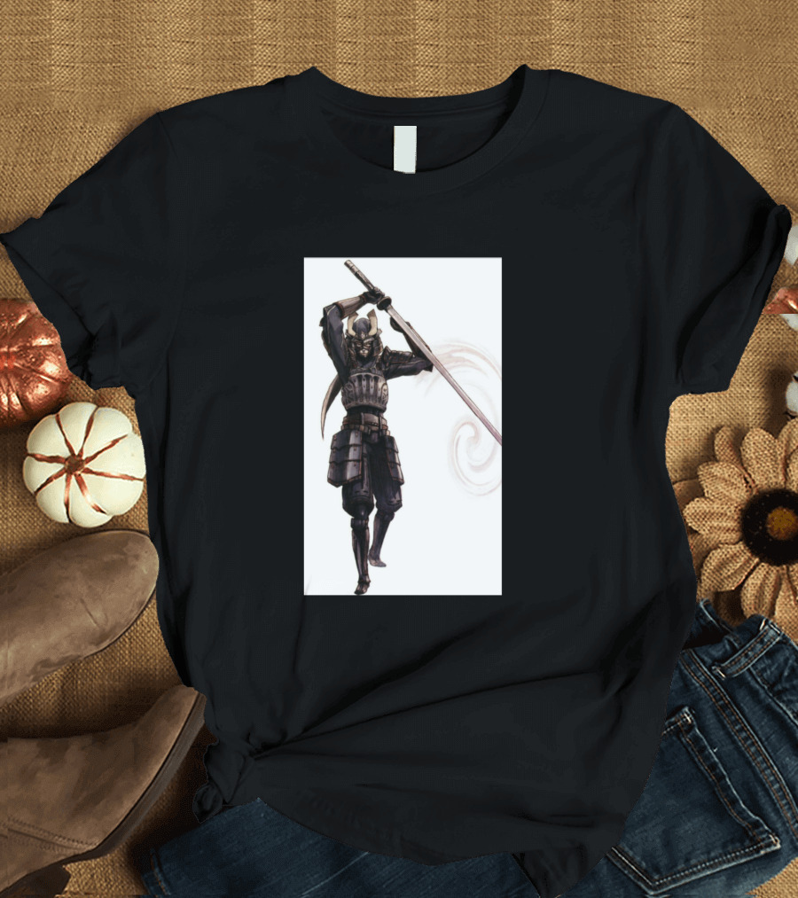 Sarumay Samurai Warrior with Sword T-Shirt