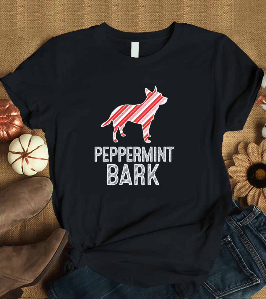 Australian Cattle Dog Peppermint Bark Christmas T-Shirt
