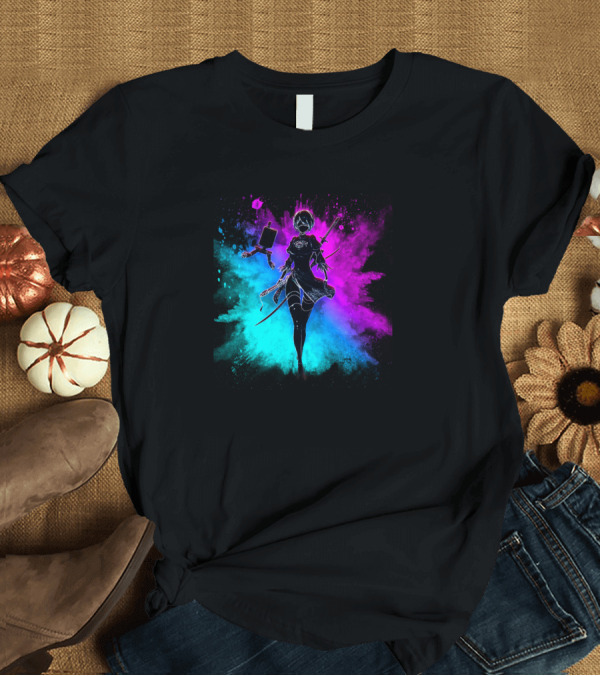 T-Shirt: Yorha 2B Splash Art Nier Automata T-Shirt Yorha 2B Splash Art Nier Automata T-Shirt