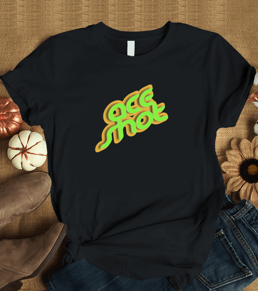 Ace Shot Neon 3D Text T-Shirt