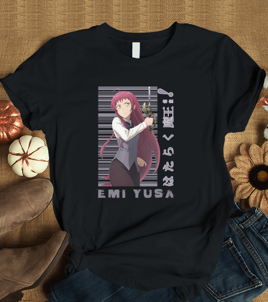 EMI YUSA はたらく魔王さま Sword Art Character T-Shirt
