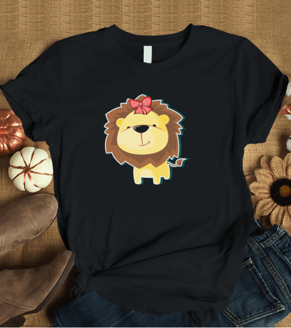 T-Shirt: Lustiges Es L Wen Baby Mit Schleife Tolles Kin Süßes Löwenbaby Comic T-Shirt Lustiges Es L Wen Baby Mit Schleife Tolles Kin Süßes Löwenbaby Comic T-Shirt