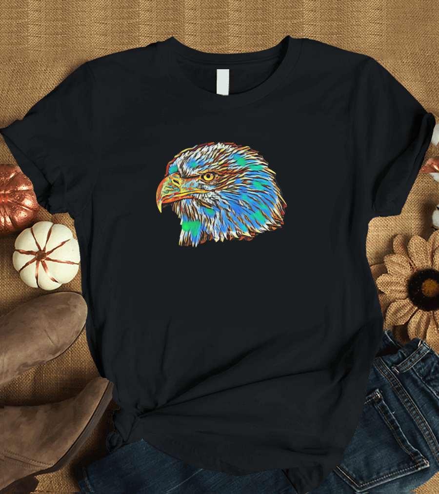 Picasso Style Colorful Eagle Bird T-Shirt