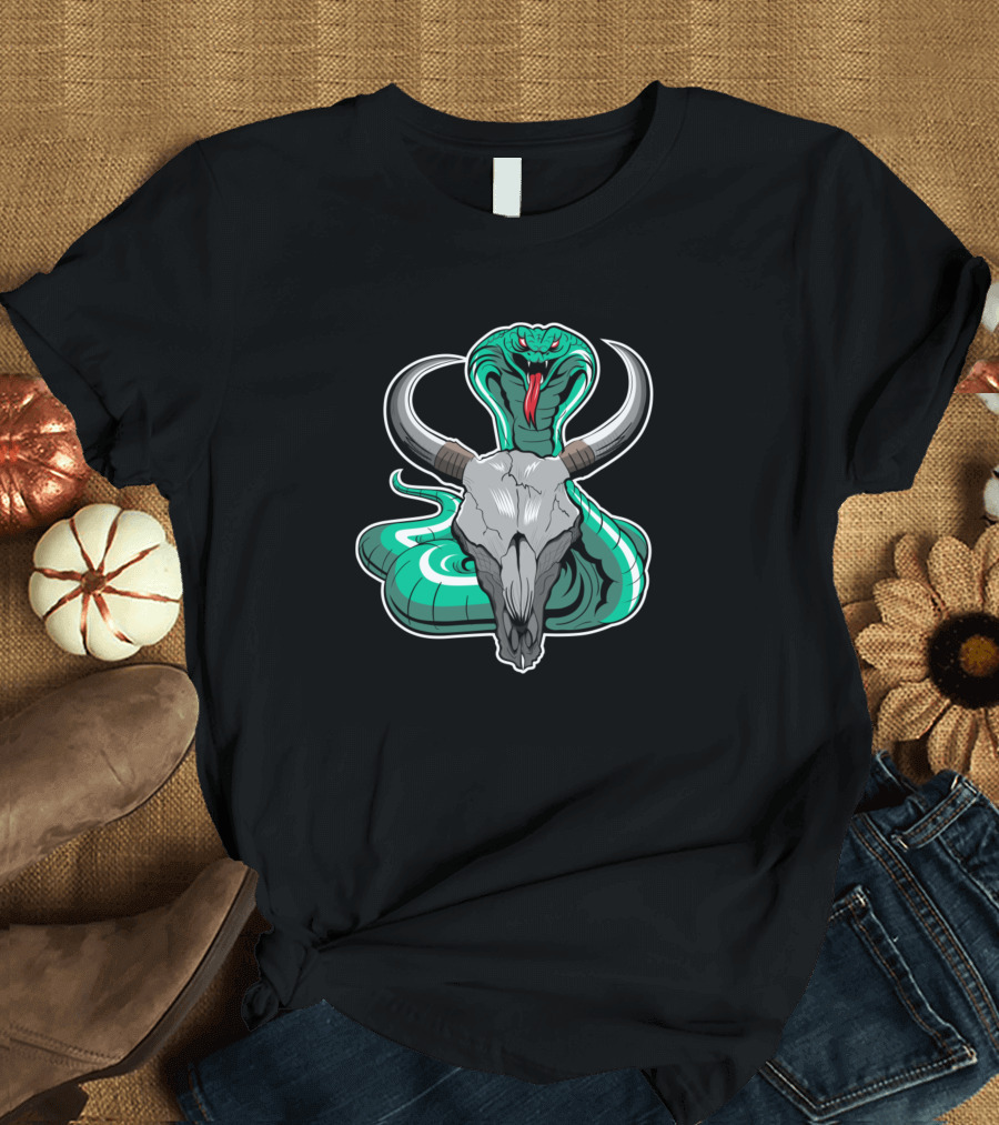 Who The Fook Is That Guy Cobra Skull Horns T-Shirt