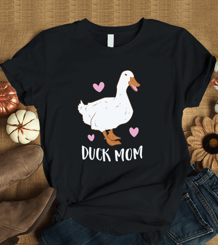 Duck Mom Crazy Heart Hoose Ani Mother T-Shirt