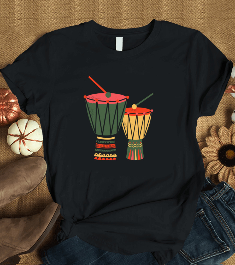 Funny Kwanzaa African Drums Colorful T-Shirt
