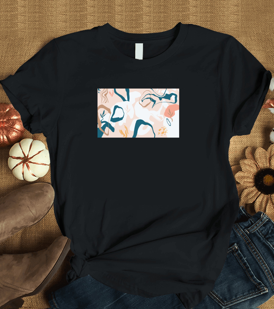 Liquid Abstract Organic Fluid Shapes T-Shirt