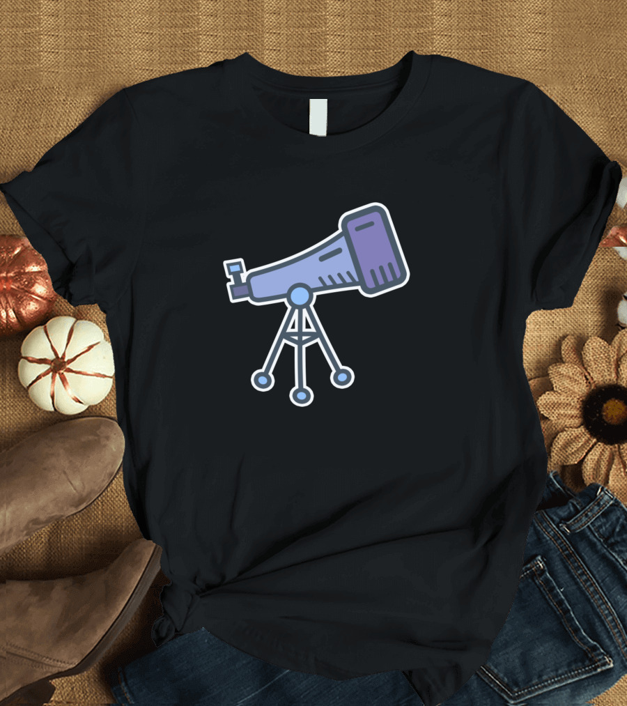 Cartoon Telescope Astronomy Is My Passion T-Shirt