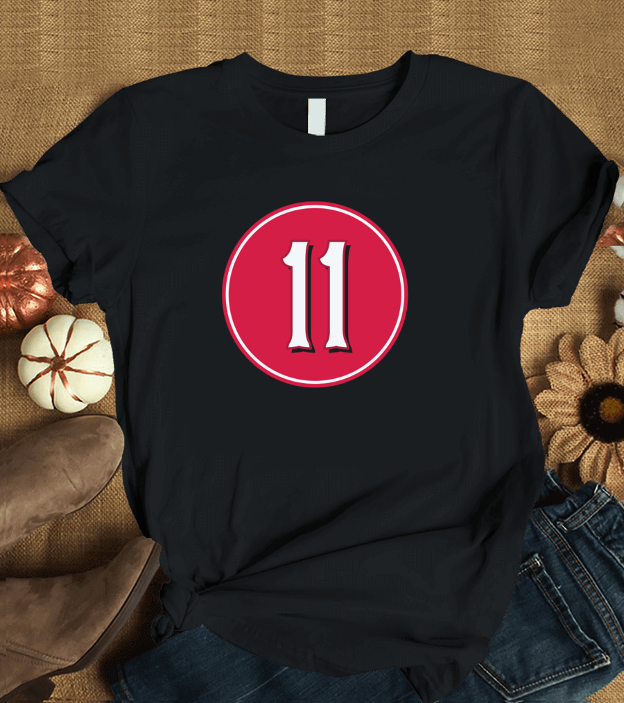 Barry Larkin Number 11 Cincinnati Reds Jersey T-Shirt