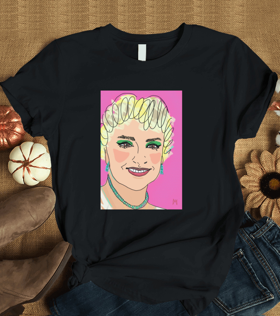 Mother Fashion Comic Caricature Portrait Pink T-Shirt