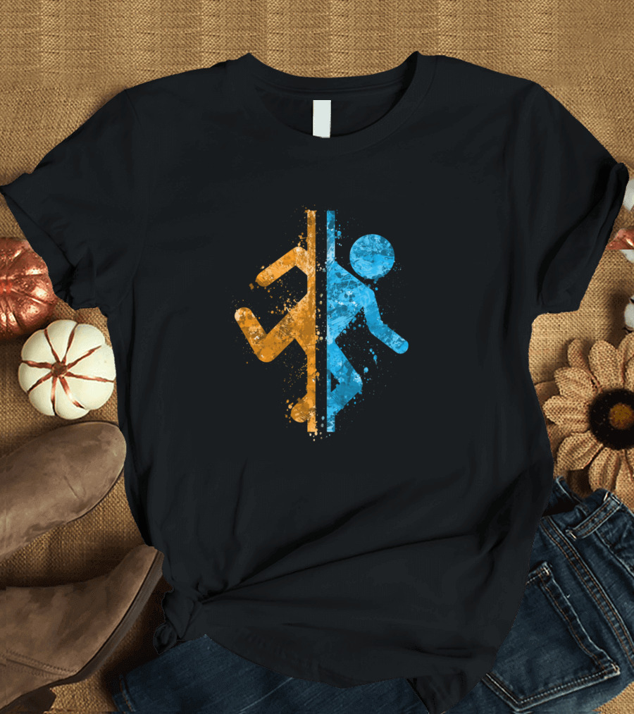 Portal Splatter Dual Color Figure T-Shirt