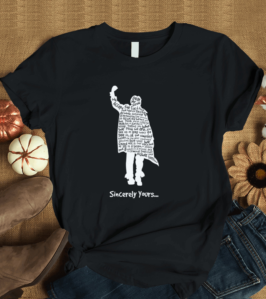 The Breakfast Club Sincerely Yours Silhouette Text Iconic Pose T-Shirt