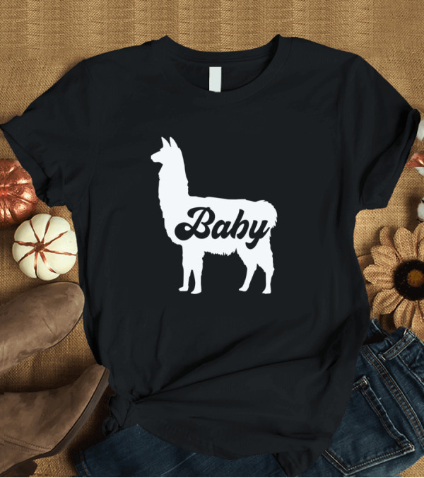 T-Shirt: Baby Llama Silhouette R Family Love T-Shirt Baby Llama Silhouette R Family Love T-Shirt