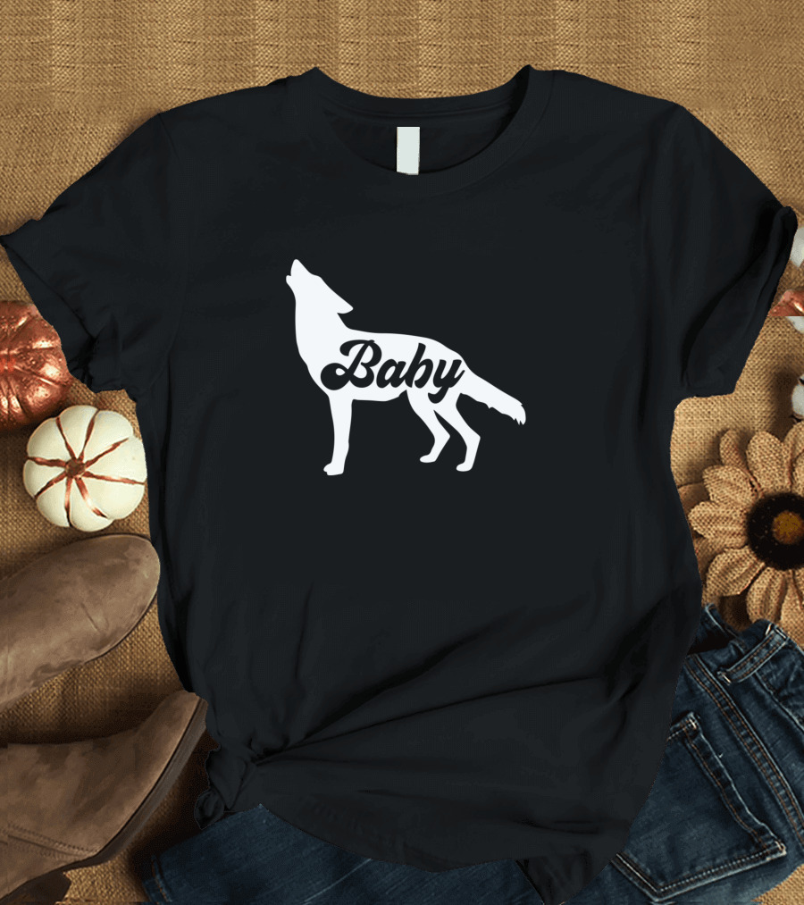 Baby Wolf Silhouette Howling R Family Love T-Shirt