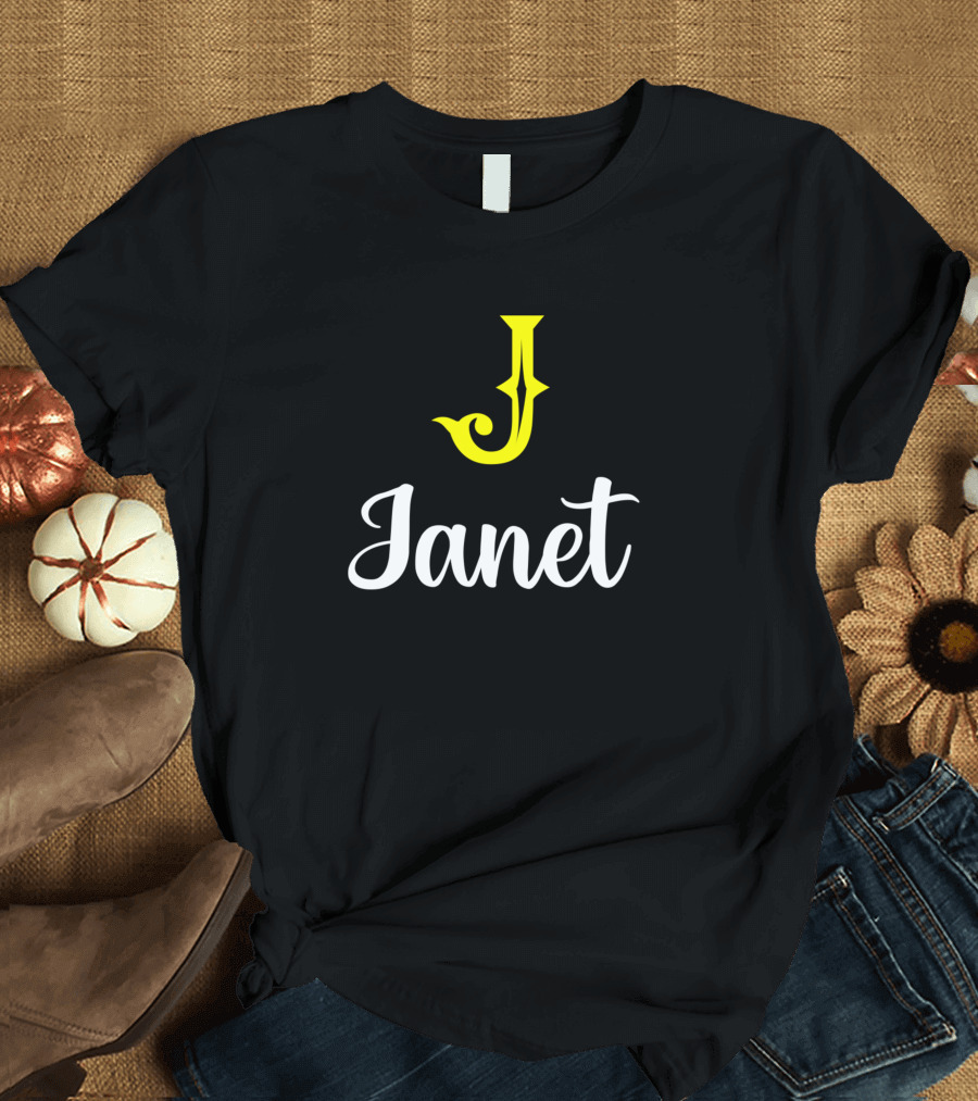 Janet J Initial Stylistic T-Shirt