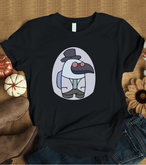T-Shirt: Among Us Plague Doctor Character with Top Hat and Mask T-Shirt Among Us Plague Doctor Character with Top Hat and Mask T-Shirt