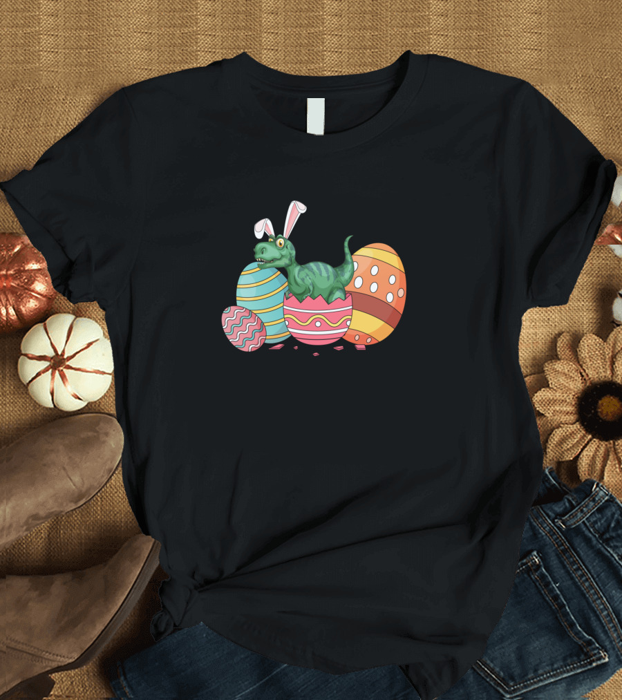 Bunny Easter Egg Dinosaur Funny for Easter Toddler Infant T-Shirt