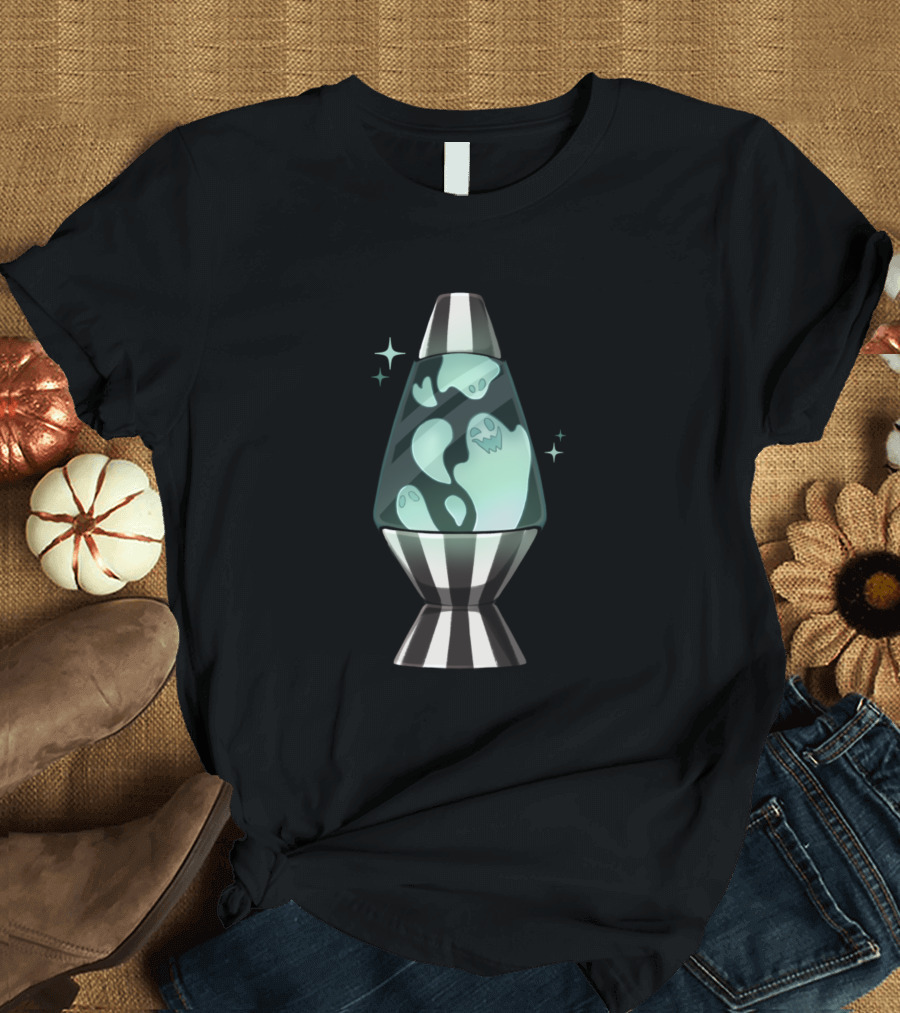Groovy Ghosts Lava Lamp Spooky Retro T-Shirt