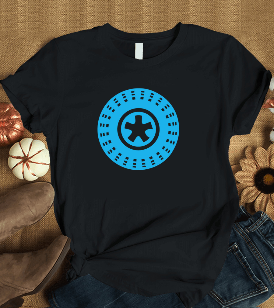 Mechatronic Blue Circuit Pattern Face Mask T-Shirt