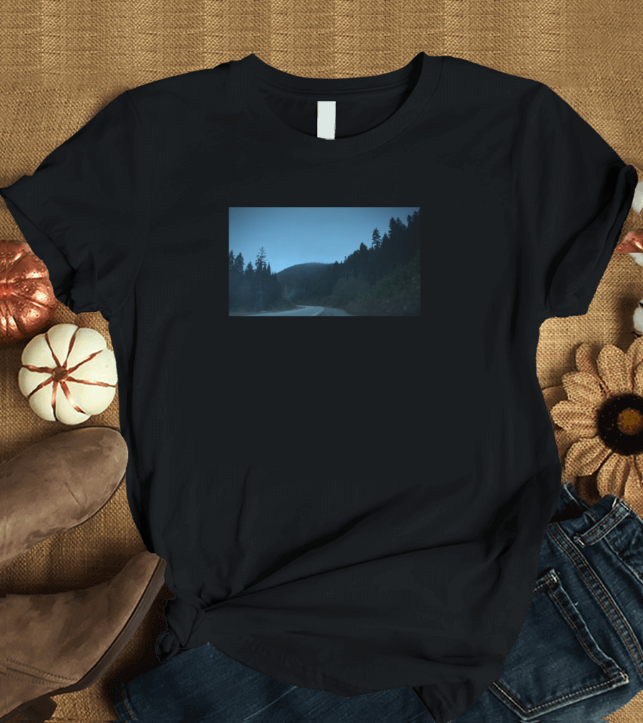 Merry Pizzamas: Scenic Forest Road Twilight Holiday Adventure T-Shirt