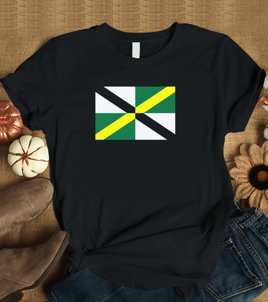 Monterey City California Green White Black Yellow Flag T-Shirt
