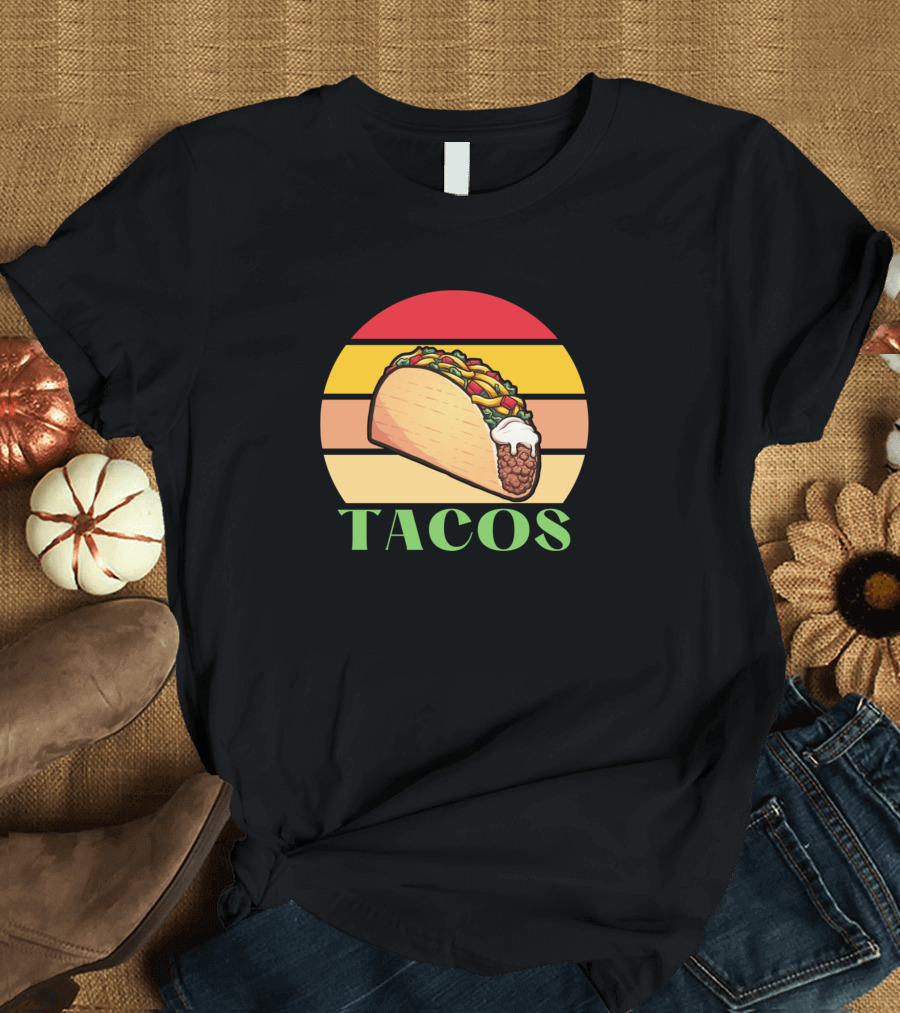 Vintage Sunset Tacos Fiesta T-Shirt