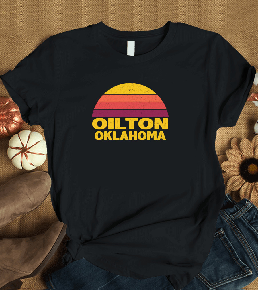Oilton Oklahoma Vintage Sunset T-Shirt