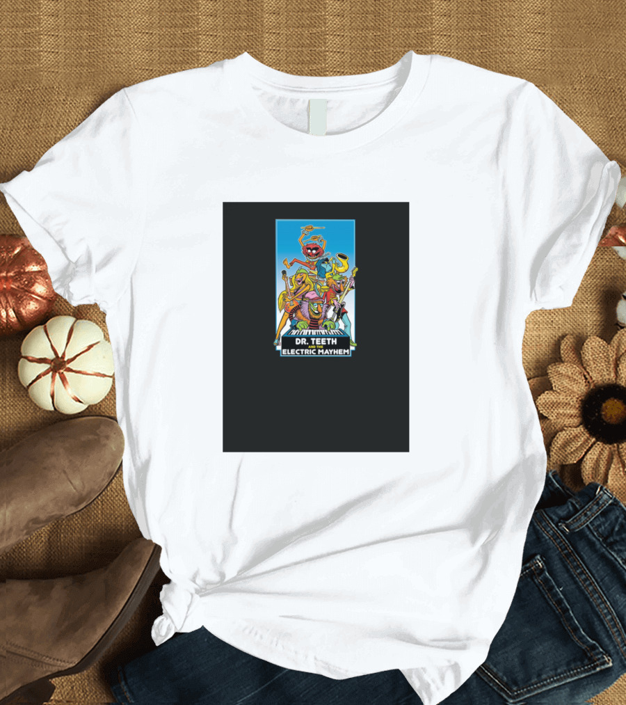Dr Teeth Electric Mayhem Band Muppets Characters Colorful Retro T-Shirt