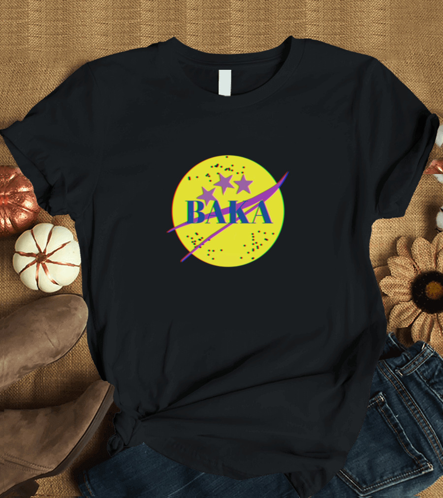Baka Nasa Joke Yellow Circle with Stars T-Shirt