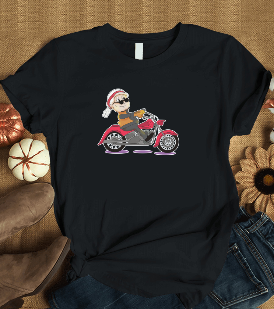 Grandmother Grandparents Funny Grandma To Be Cool Grandma Biker Motorcycle T-Shirt