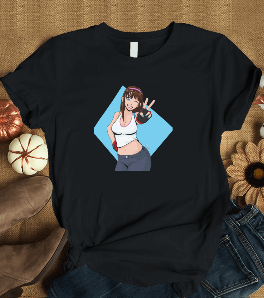 Hitomi Fist of Innocence Peace Pose T-Shirt
