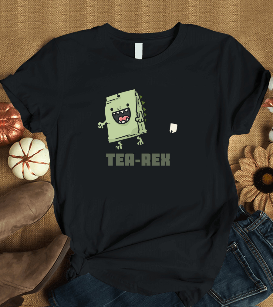 TEA-REX Funny Dinosaur Tea Bag T-Shirt