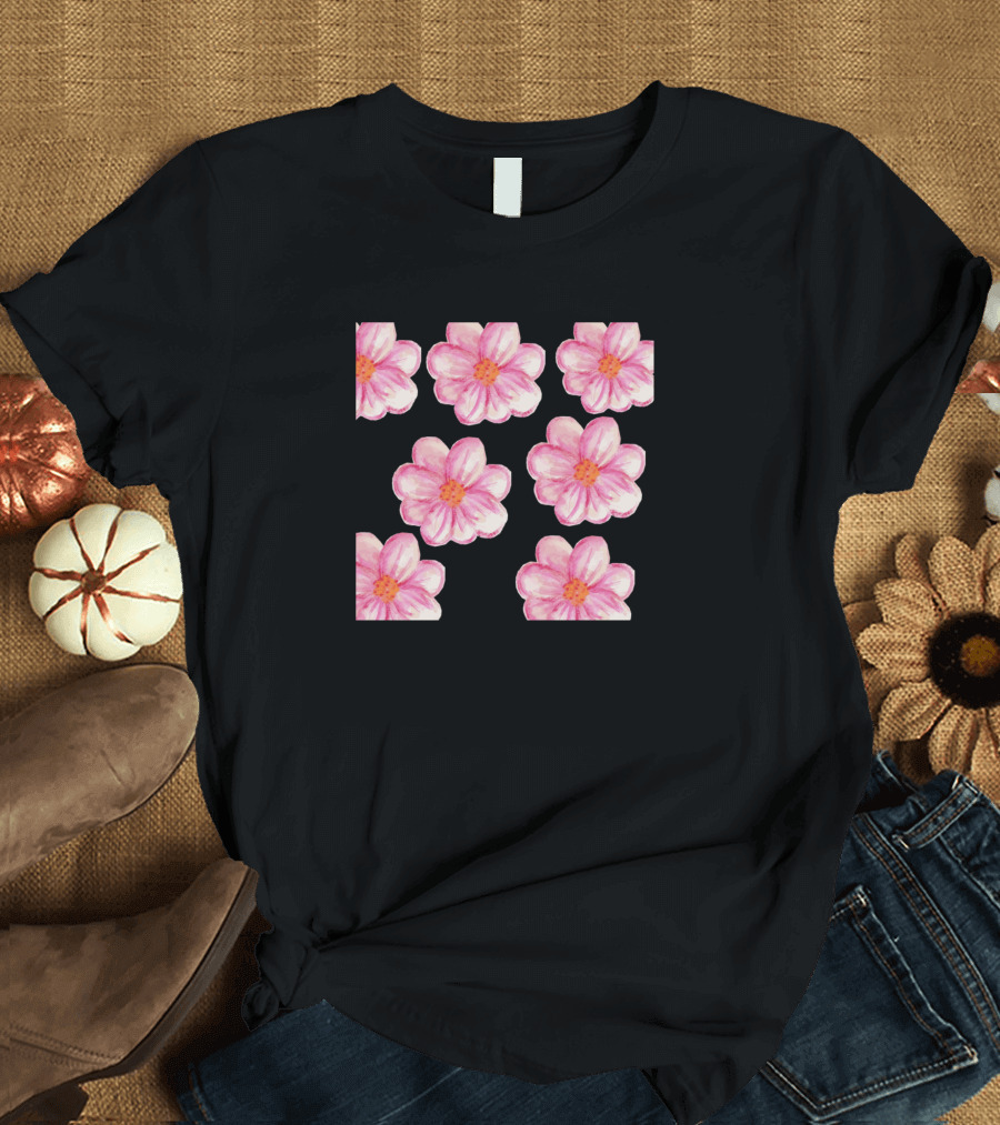 Watercolour Pink Flower T-Shirt