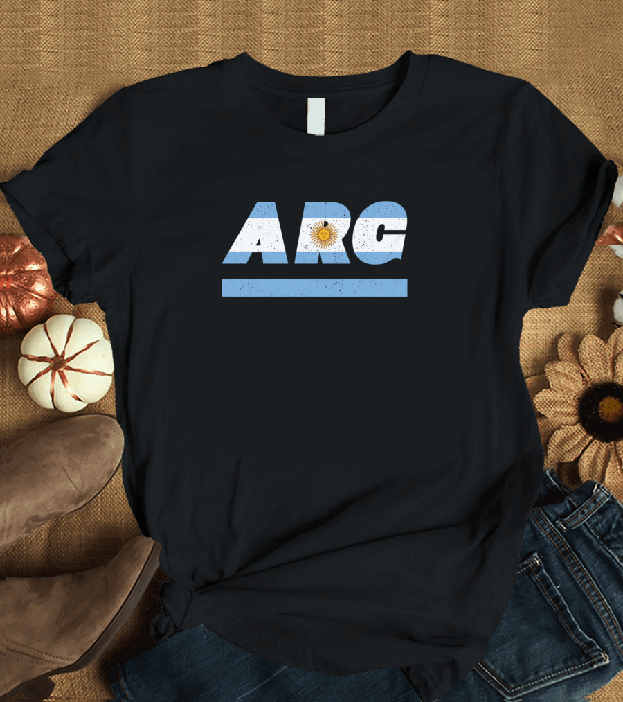 ARG Argentina Argentinian Flag Iso Code 3166 T-Shirt