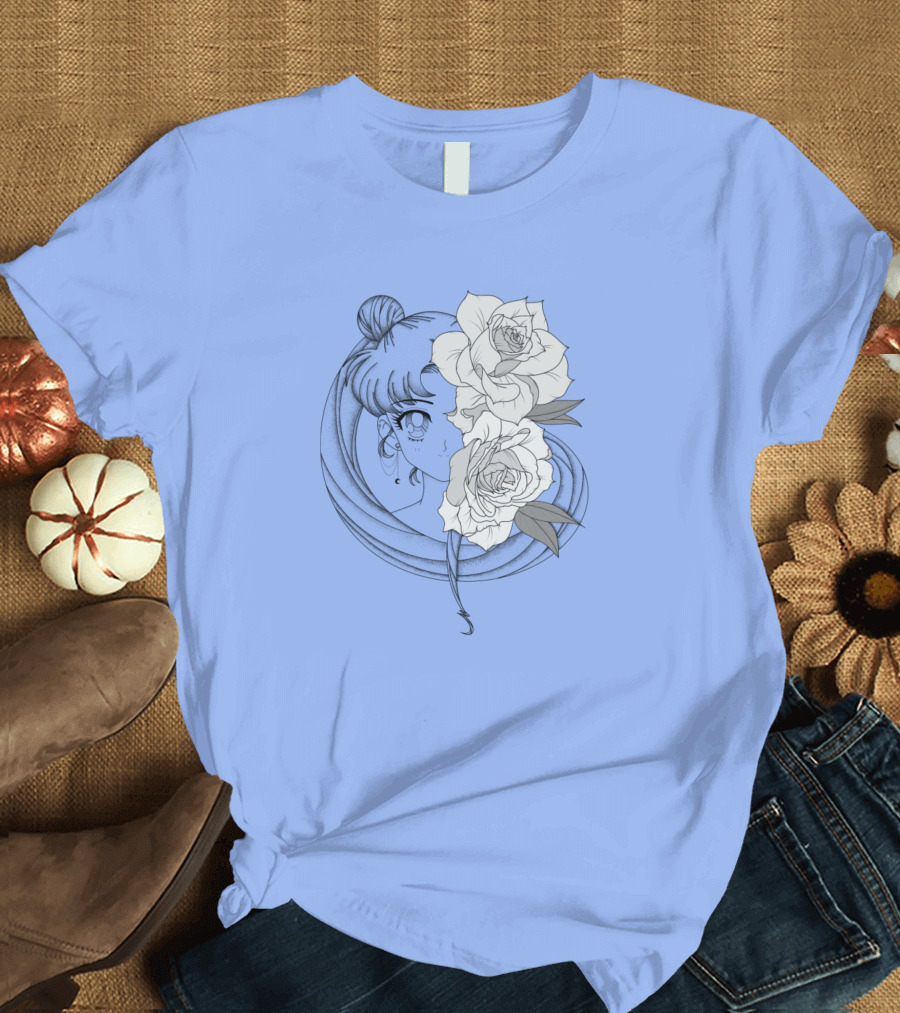 Daughter of the Moon Anime Moon Princess Roses T-Shirt