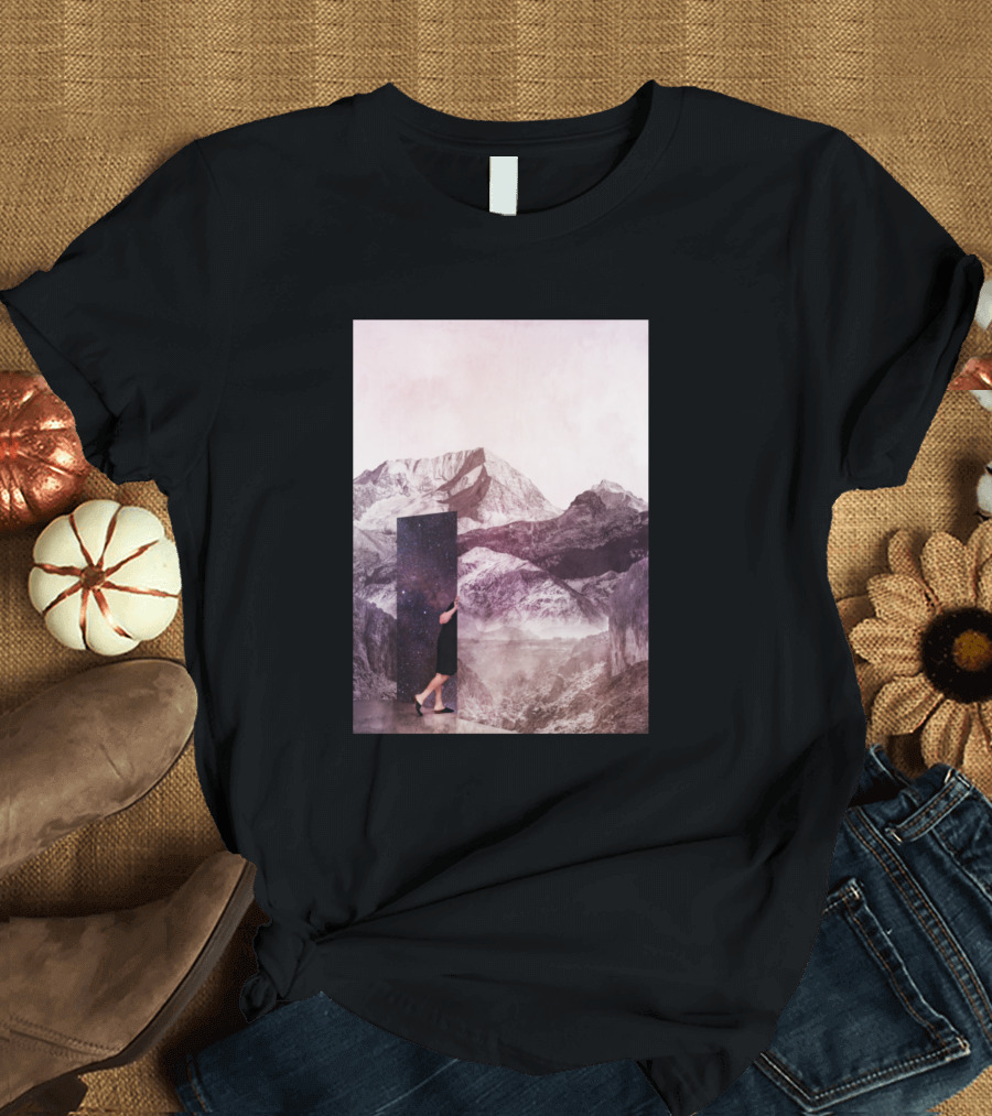 Another Glimpse Into Eternity Cosmic Mountain Doorway T-Shirt