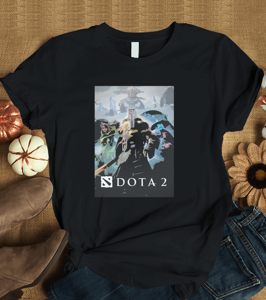 Dota 2 Warrior Heroes Snow Battle Scene T-Shirt