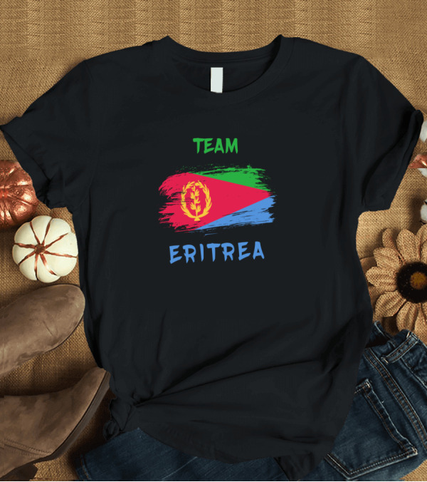 T-Shirt: Team Eritrea Flagbrush T-Shirt Team Eritrea Flagbrush T-Shirt