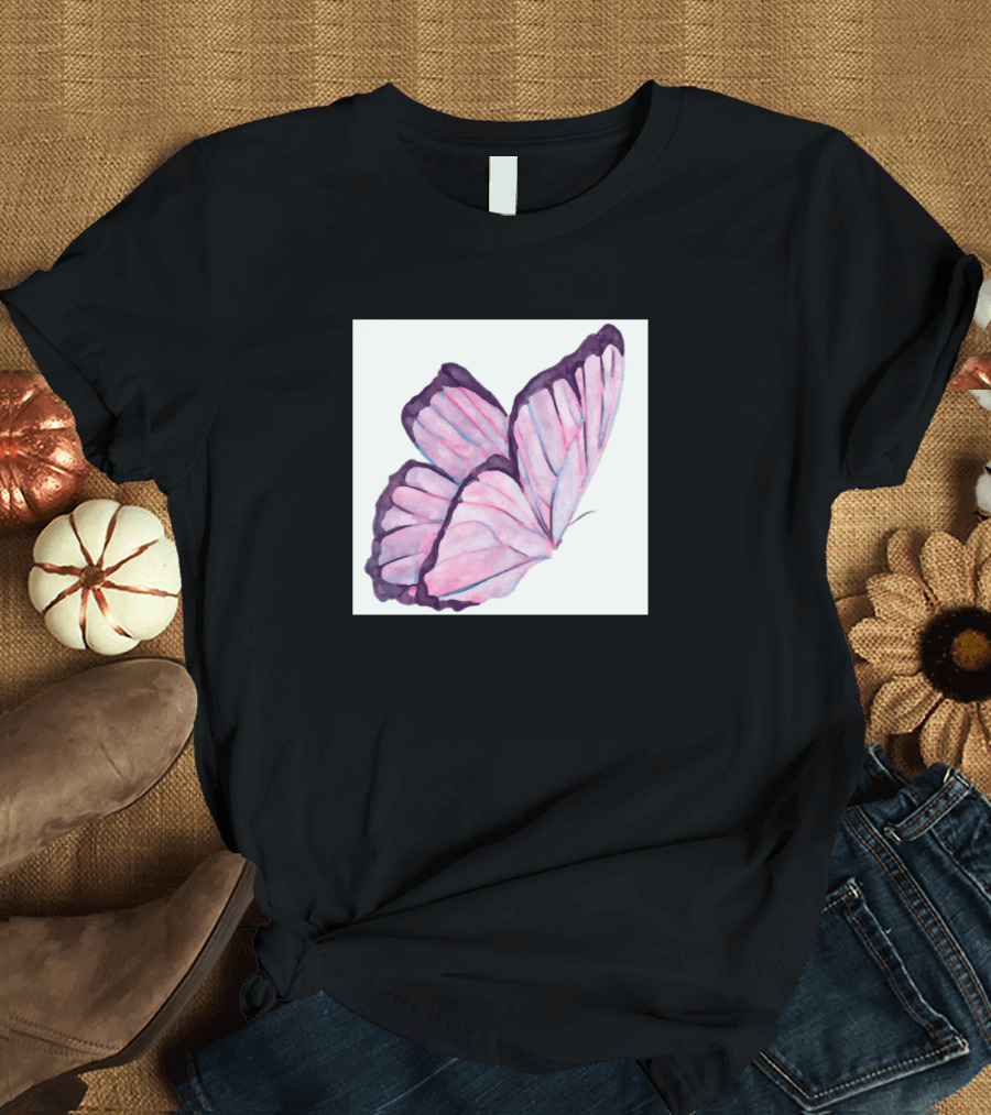 Vibrant Violet and Purple Butterfly Wings T-Shirt