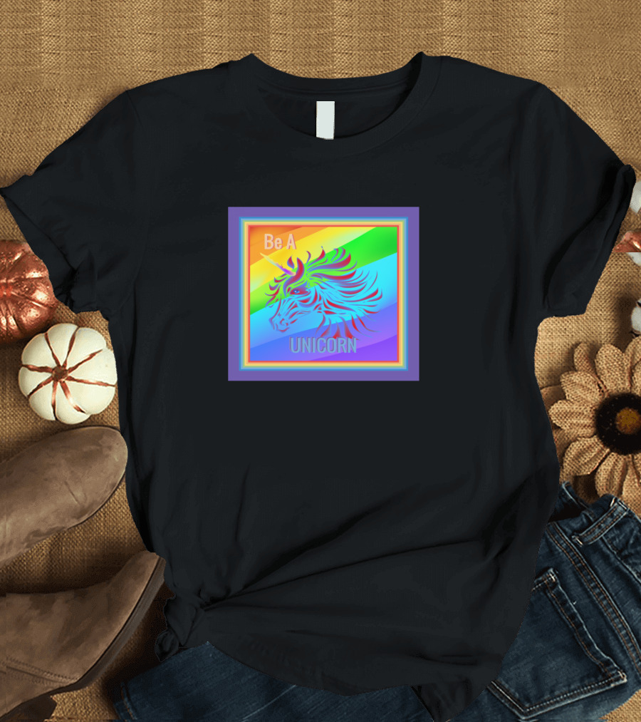 Be A Unicorn Rainbow Spectrum Mane T-Shirt