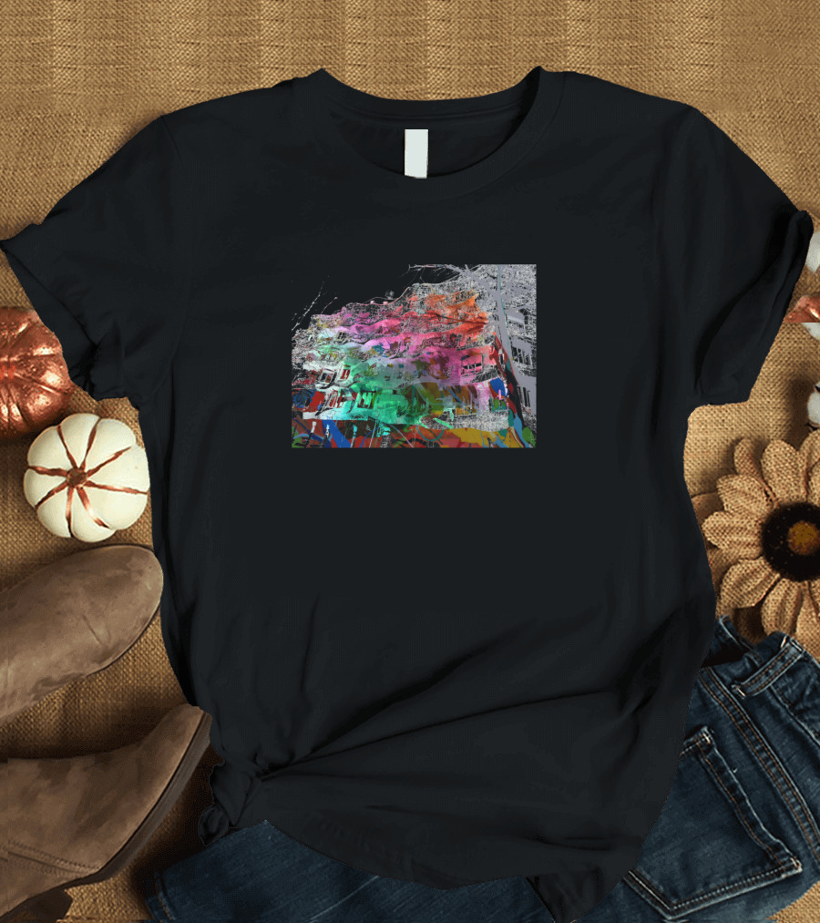 Casa Mila Barcelona Gaudi Multicolor Abstract T-Shirt